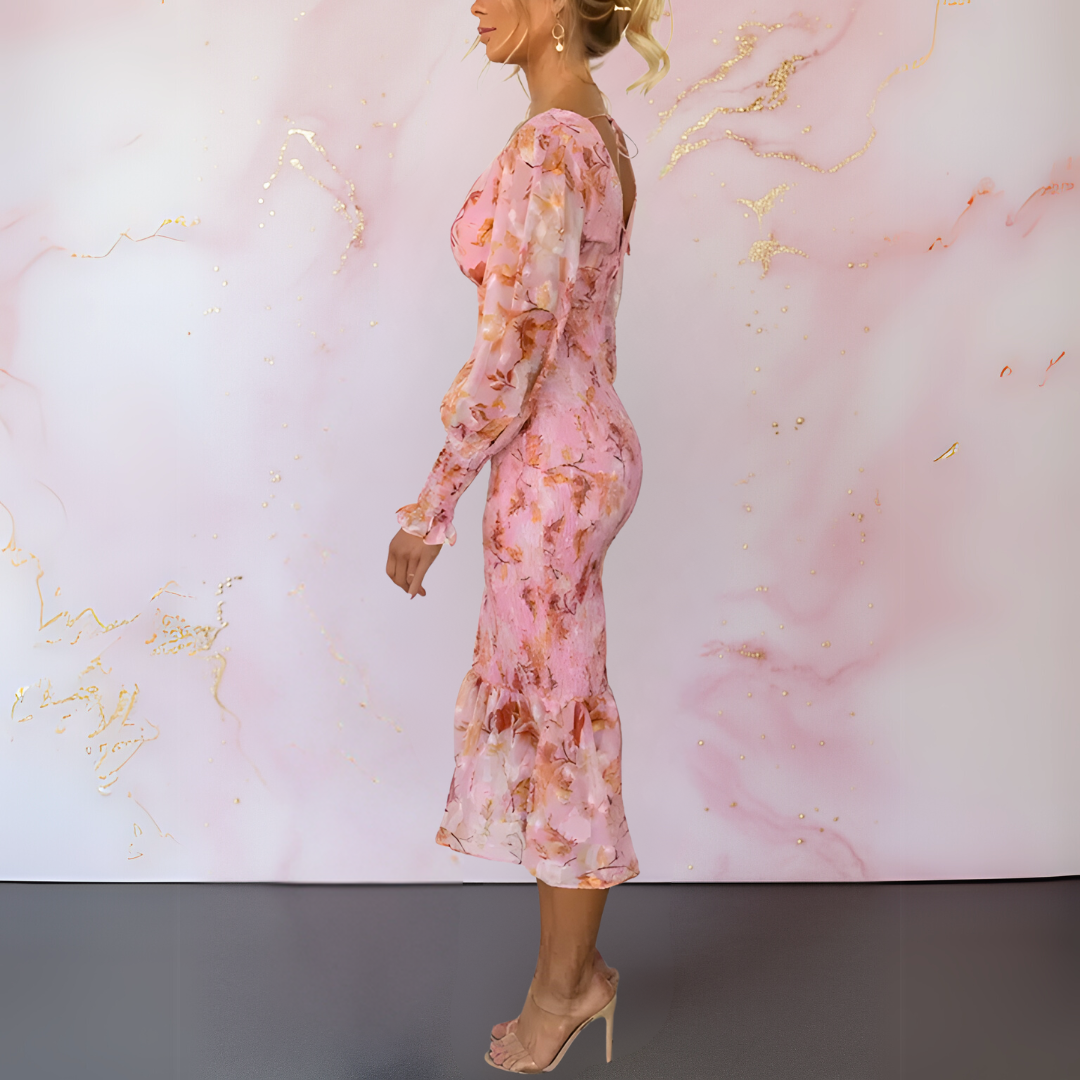 Nancy Boutique™ | Elegant Floral Dress