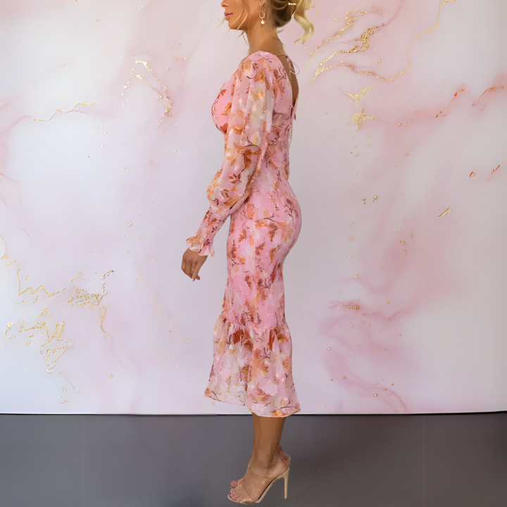 Nancy Boutique™ | Elegant Floral Dress