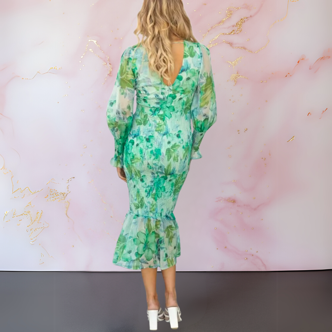 Nancy Boutique™ | Elegant Floral Dress