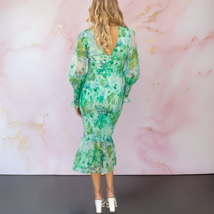 Nancy Boutique™ | Elegant Floral Dress