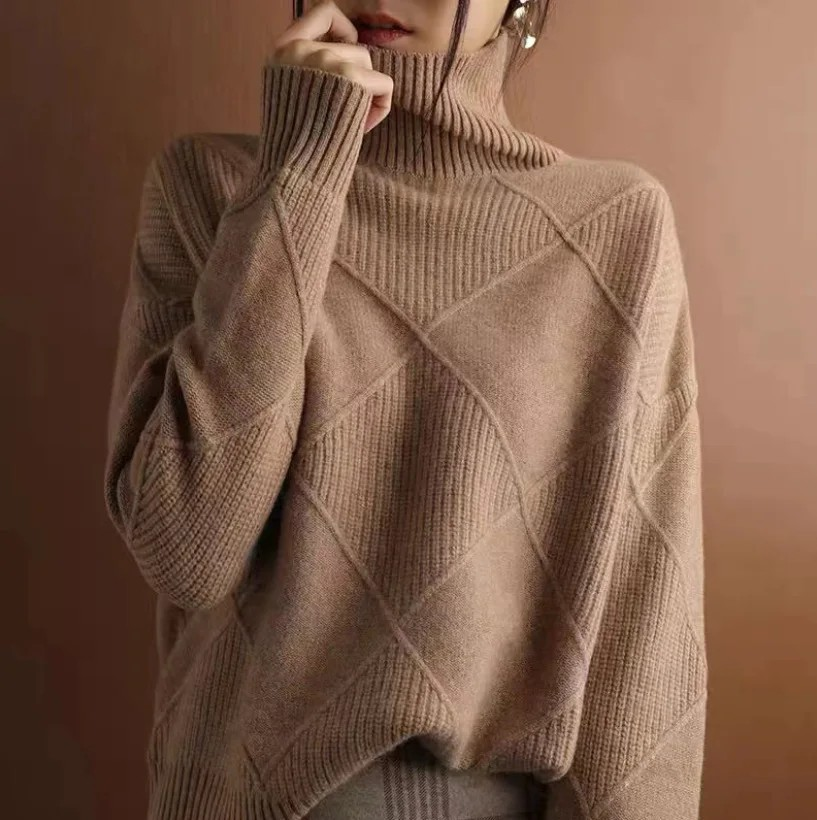 Nancy Boutique™ | Textured Turtleneck Knit Sweater