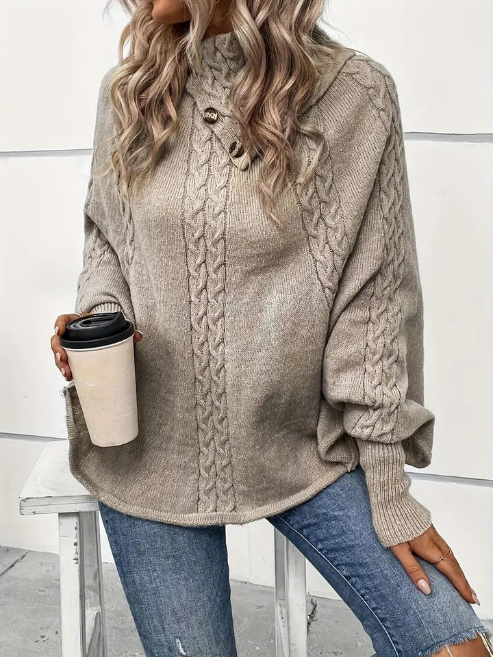 Nancy Boutique™ | Cozy Knit Button Sweater
