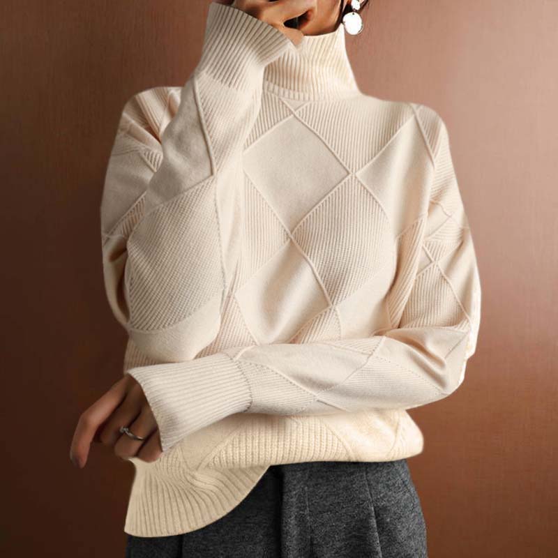 Nancy Boutique™ | Textured Turtleneck Knit Sweater