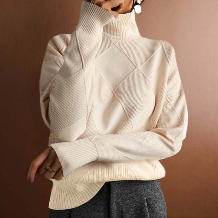 Nancy Boutique™ | Textured Turtleneck Knit Sweater