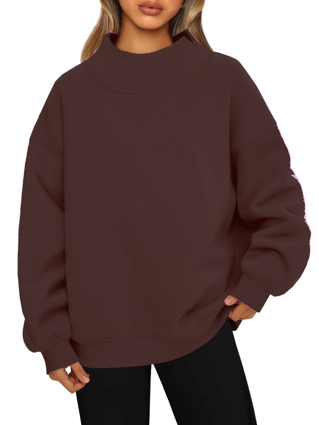 Nancy Boutique™ | Essential High Collar Sweatshirt
