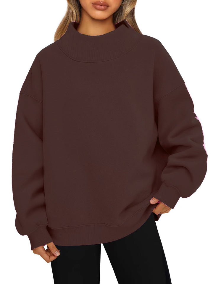 Nancy Boutique™ | Essential High Collar Sweatshirt