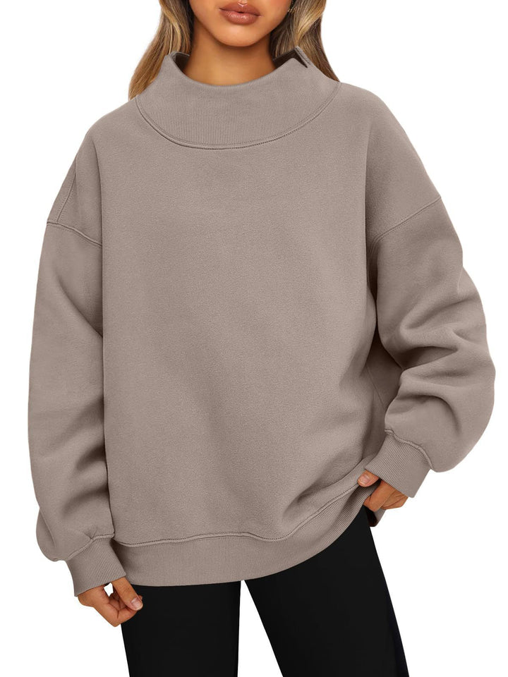 Nancy Boutique™ | Essential High Collar Sweatshirt