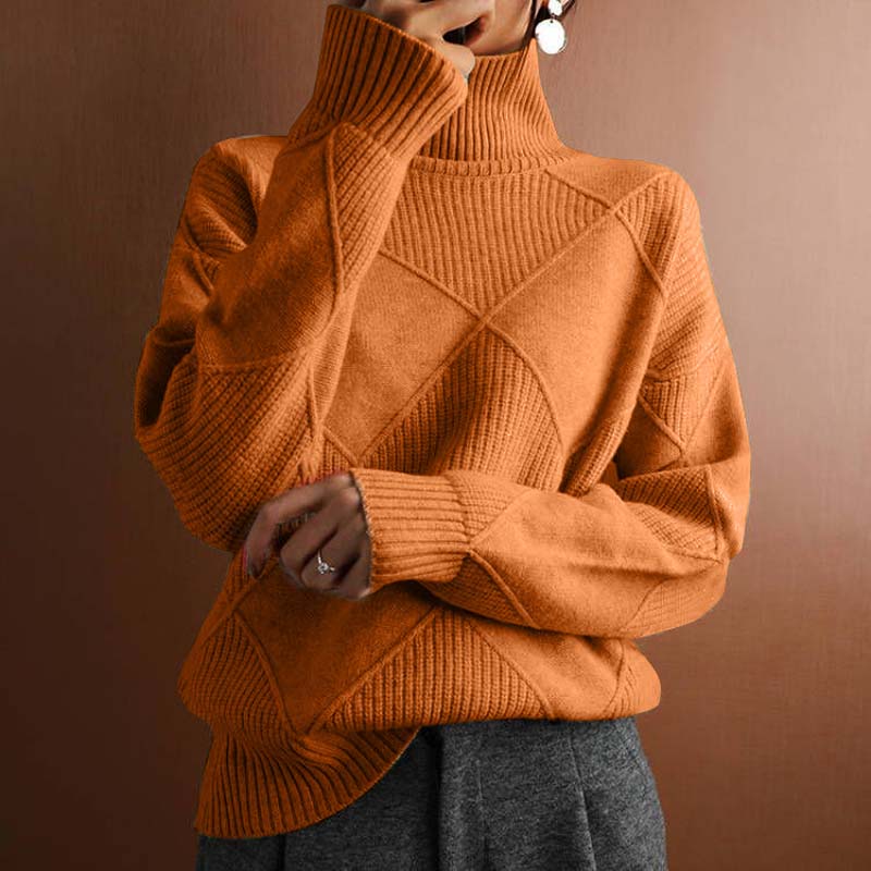 Nancy Boutique™ | Textured Turtleneck Knit Sweater