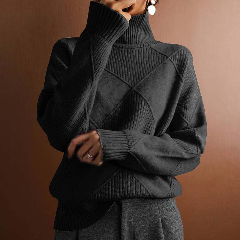 Nancy Boutique™ | Textured Turtleneck Knit Sweater