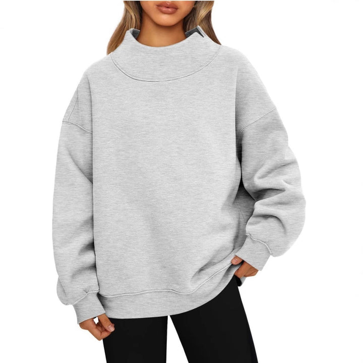 Nancy Boutique™ | Essential High Collar Sweatshirt