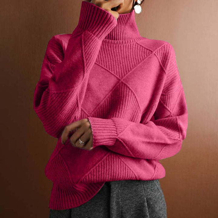 Nancy Boutique™ | Textured Turtleneck Knit Sweater