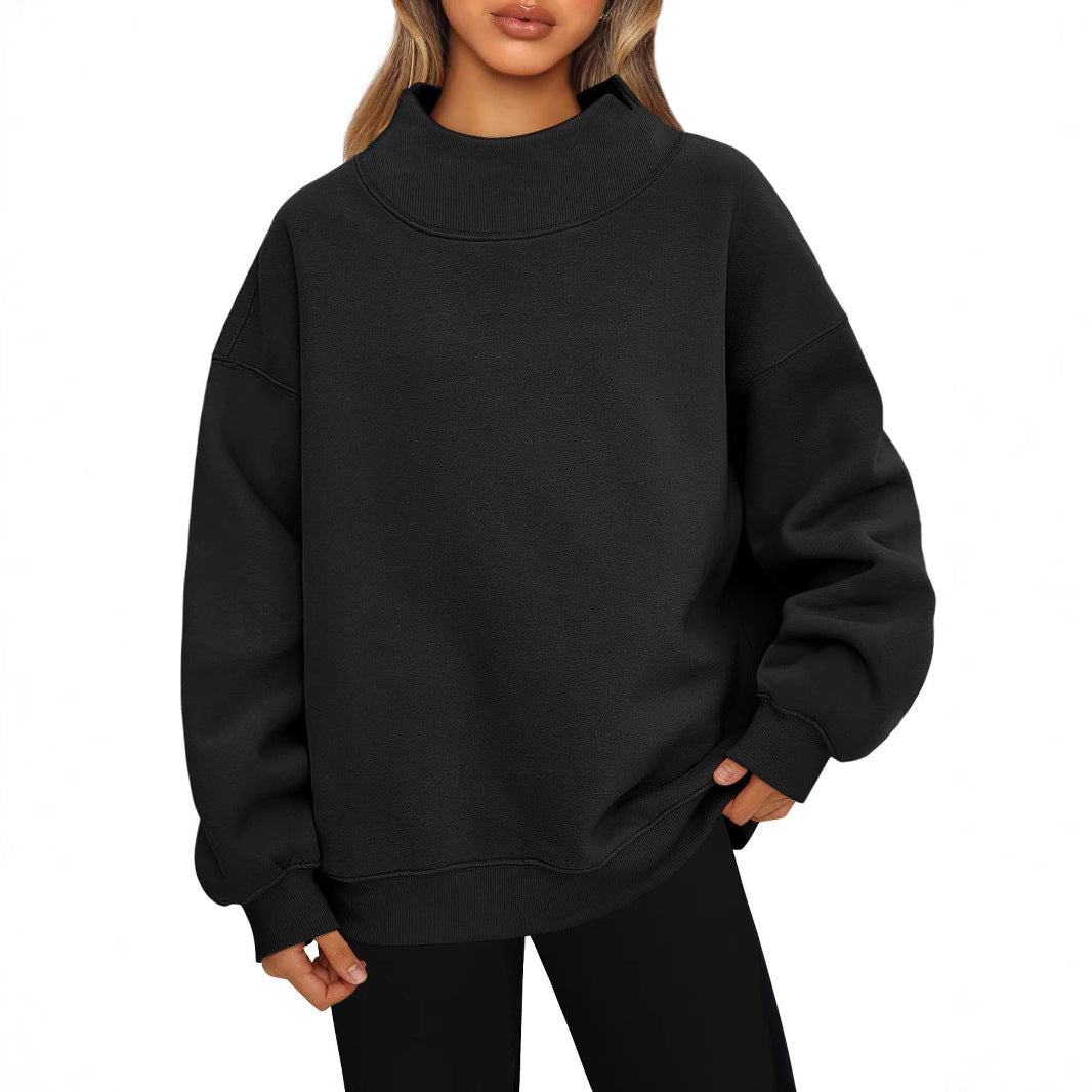 Nancy Boutique™ | Essential High Collar Sweatshirt