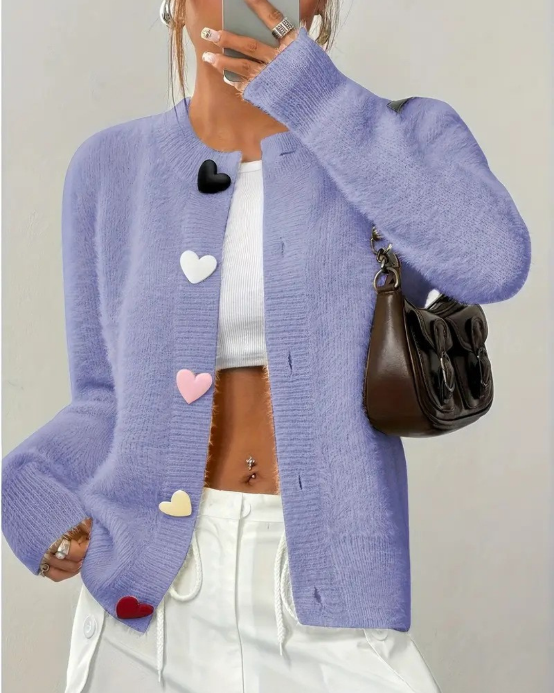 Nancy Boutique™ Heart Button Cardigan