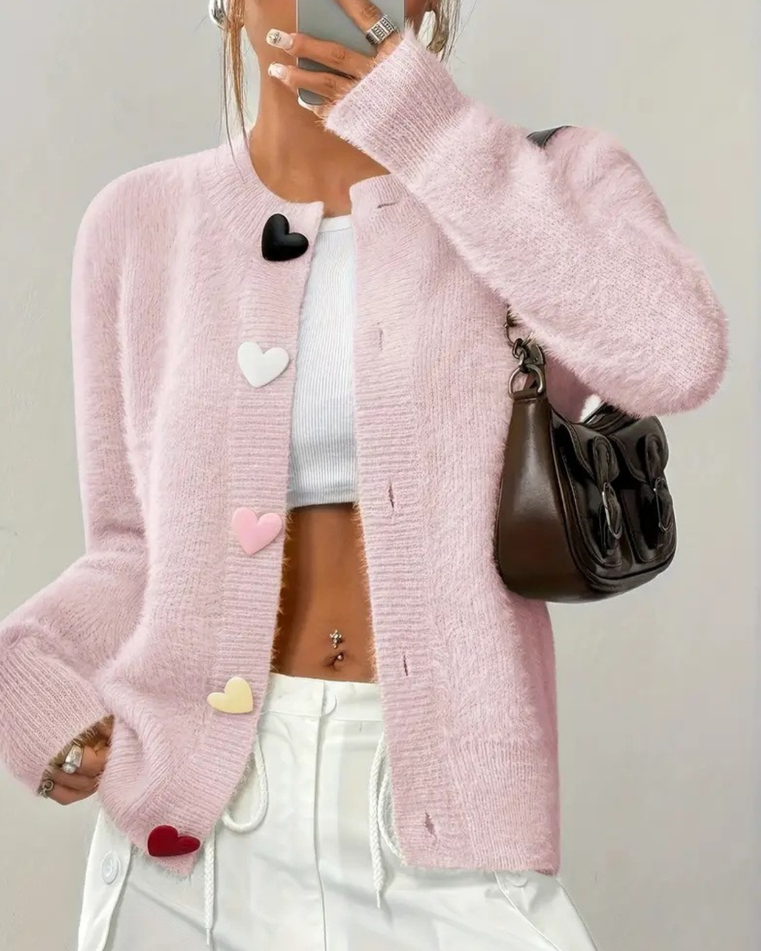 Nancy Boutique™ Heart Button Cardigan