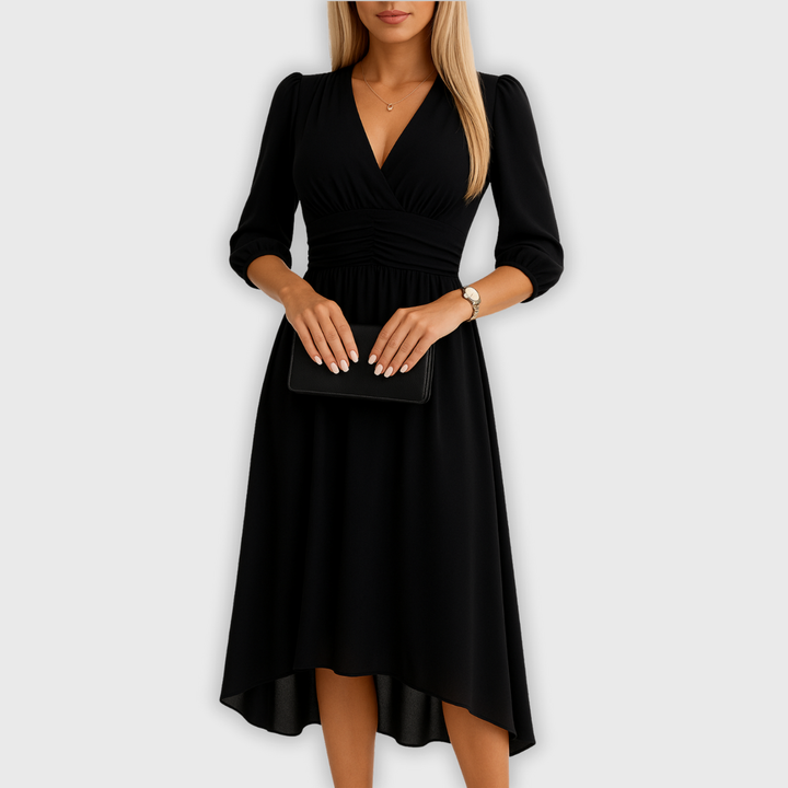 Nancy Boutique™ | Chiffon V-Neck Dress