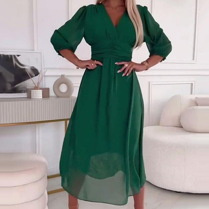 Nancy Boutique™ | Chiffon V-Neck Dress